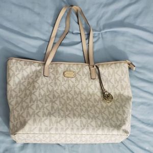 Michael Kors Tote Purse White/Cream Color